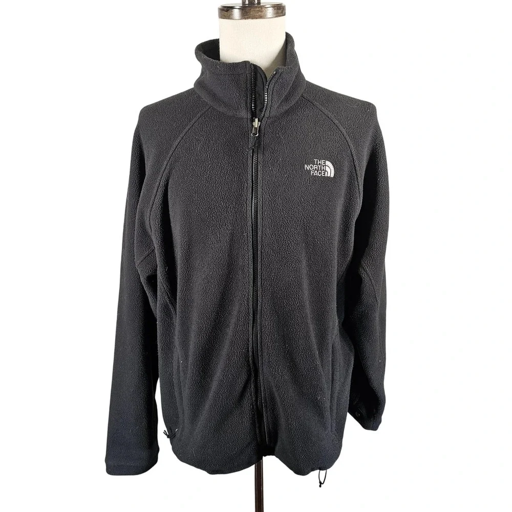 The North‎ Face Jacket Mens XL Black Fleece Full Zip Outdoor Hiking Warm Casual